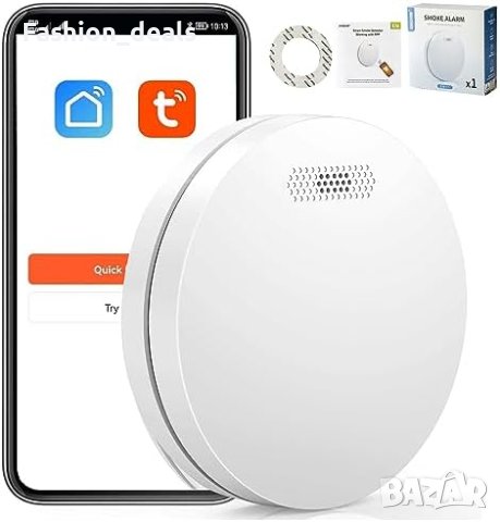 Нова аларма за дим за дома интелигентни WiFi детектори Защита Сигурност, снимка 1 - Други стоки за дома - 42192553