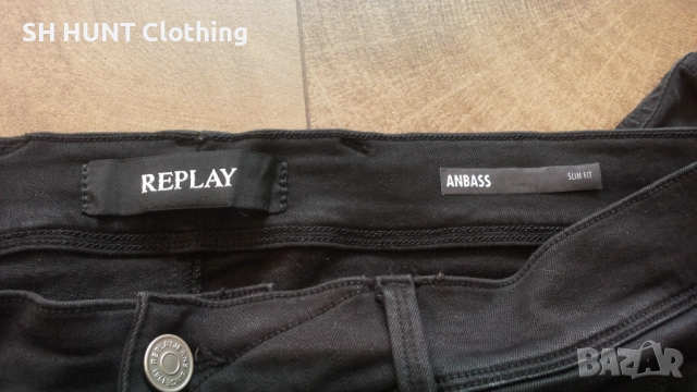 REPLAY M914Y.000.8366197 HYPERFLEX SLIM FIT ANBASS JEANS размер 32/32 еластични дънки 22-59, снимка 14 - Дънки - 52158905