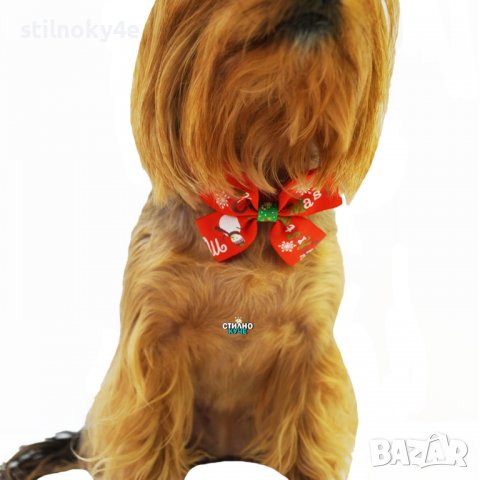 Коледна папийонка, нашийник за куче Коледни кучешки аксесоари, снимка 2 - За кучета - 34699246