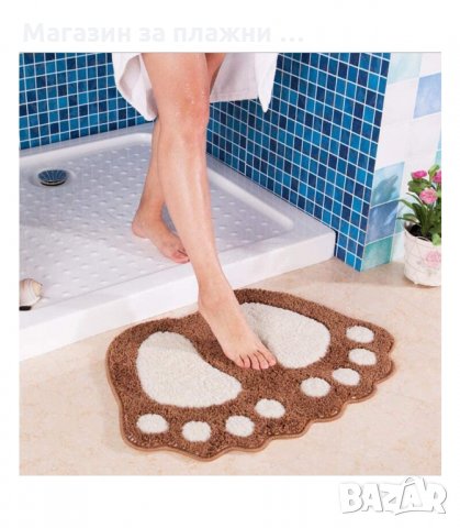 КИЛИМЧЕ ПОСТЕЛКА ЗА БАНЯ ИЛИ СТАЯ С ФОРМАТА НА ГОЛЕМИ КРАКА НА ЙЕТИ - код 2710