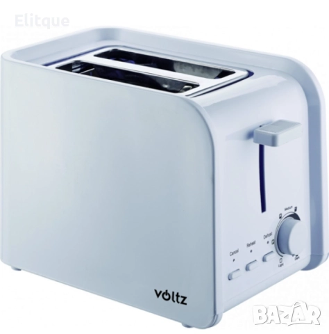 Тостер за хляб Voltz V51440E, 750W, 2 филийки, Бял, снимка 6 - Друга електроника - 52889151