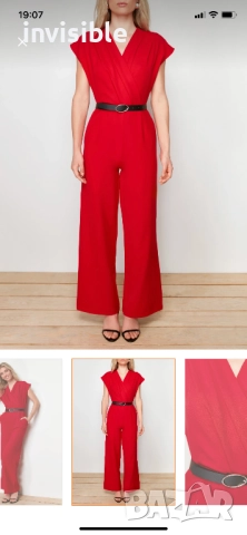 Дамски червен гащеризон