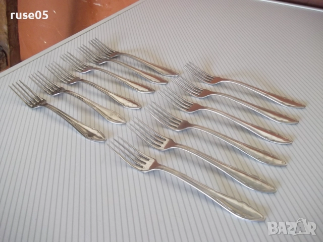 Лот от 12 бр. вилици "П. ДЕНЕВ", снимка 3 - Прибори за хранене, готвене и сервиране - 51955613