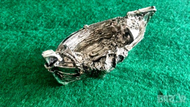Миниатюрна сребърна рибарска лодка -Подарък за РИБАР, снимка 5 - Други ценни предмети - 37332077