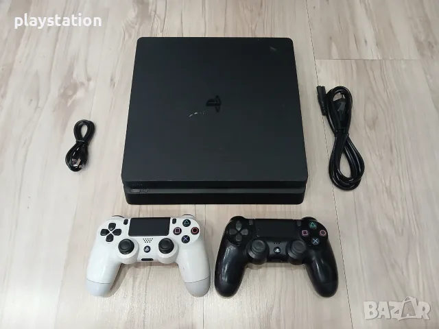 PlayStation 4 Slim 500GB + 2 джойстика и топ игри, снимка 3 - PlayStation конзоли - 56458797