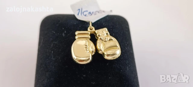 Нова Златна висулка боксови ръкавици-1,62гр/14кр, снимка 2 - Колиета, медальони, синджири - 51337206