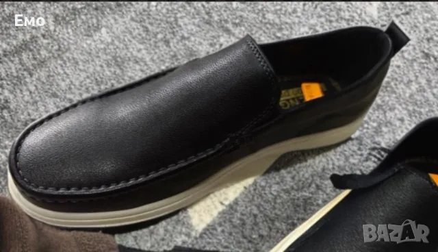 Мъжки елегантни кожени обувки без връзки, снимка 3 - Официални обувки - 47795438