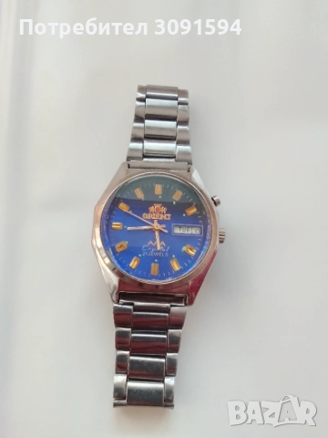  Механичен  часовник Ориент  почистен работи перфектно кристално стъкло , снимка 6 - Други ценни предмети - 52050275