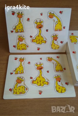 3 модела дървени дъски с животни ТОП! жираф, калинка и далматинец, снимка 11 - Образователни игри - 38562786