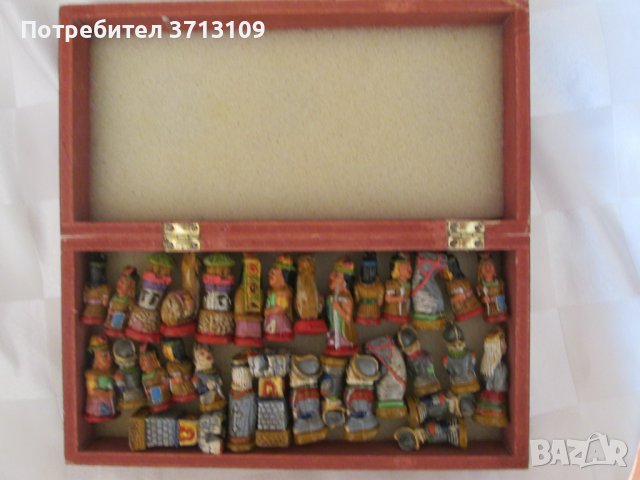 Уникален шах с ръчно изработени и рисувани фигури, снимка 14 - Колекции - 42376551