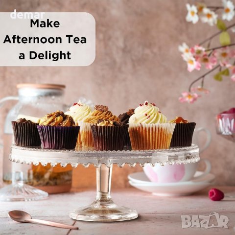 Muldale стъклена поставка за торта - 28 см, снимка 2 - Други - 42110127