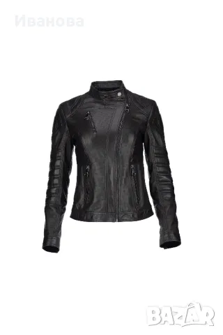 ROCKEDS Черна рокерия. Кожено яке висок клас. Байкърско, снимка 4 - Якета - 47721477