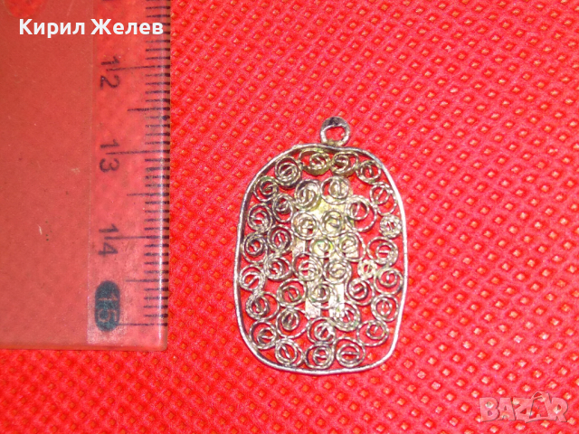 ИЗЯЩЕН ФИГУРАЛЕН ФИЛИГРАНЕН СРЕБЪРЕН ПЕНДАНТ ВИСОКА ПРОБА СРЕБРО РЪЧНА МАЙСТОРСКА АРТ РАБОТА 41981, снимка 7 - Антикварни и старинни предмети - 44606294