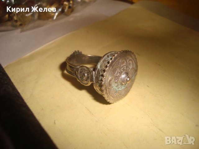 17 ВЕК САЧАНЕН ЧОРБАДЖИЙСКИ ВЪЗРОЖДЕНСКИ ПРЪСТЕН СРЕБРО/САЧАН КУЮМДЖИЙСКА РЯДКА ИЗРАБОТКА 27252, снимка 15 - Антикварни и старинни предмети - 36772061