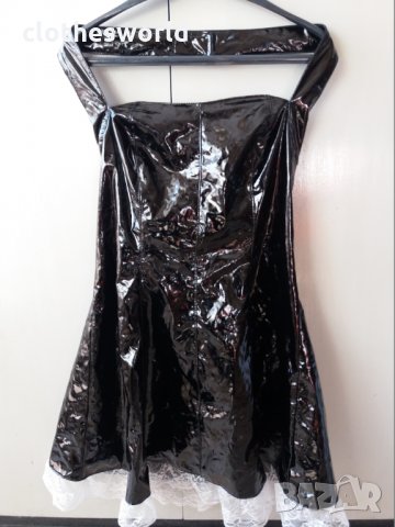 Лачена рокля прислужница камериерка с престилка, снимка 11 - Рокли - 35026264