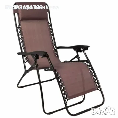 Градински сгъваем шезлонг, градински стол, снимка 2 - Къмпинг мебели - 50690133