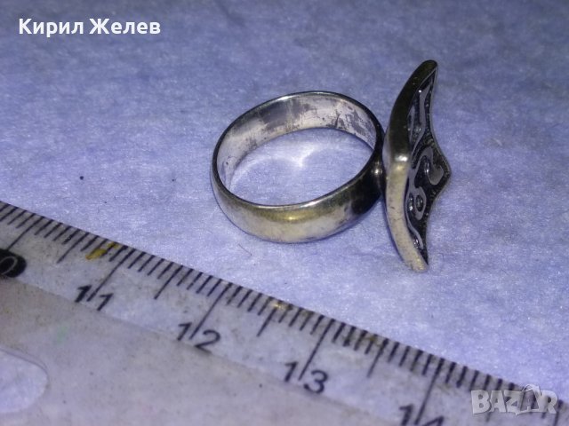 АРТИСТИЧЕН ФЕШЪН АРТ СРЕБЪРЕН ПРЪСТЕН СРЕБРО 925 АВТОРСКА РЪЧНА МАЙСТОРСКА ИЗРАБОТКА 40626, снимка 13 - Пръстени - 42929019