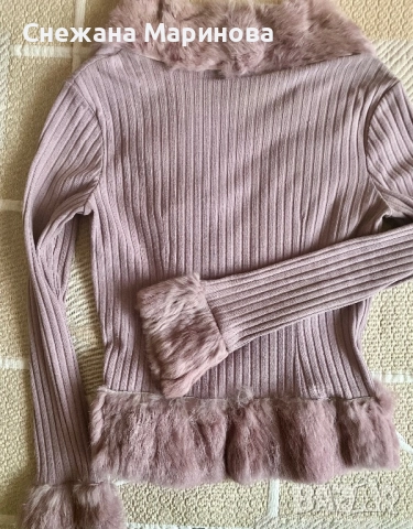 Елек от естествен заешки пух, снимка 5 - Жилетки - 20543335