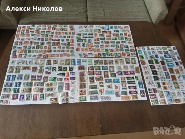 Голям филателен лот – над 1170 пощенски марки (750 различни + 420 повторки)