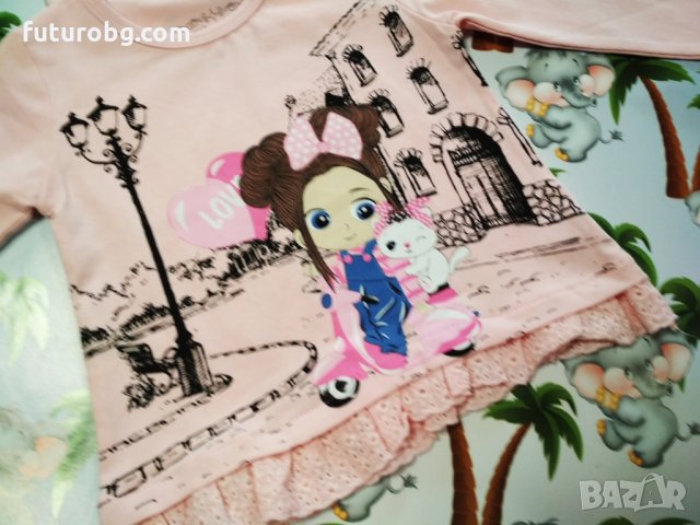 Розова блуза за момиче, снимка 2 - Бебешки блузки - 32206792