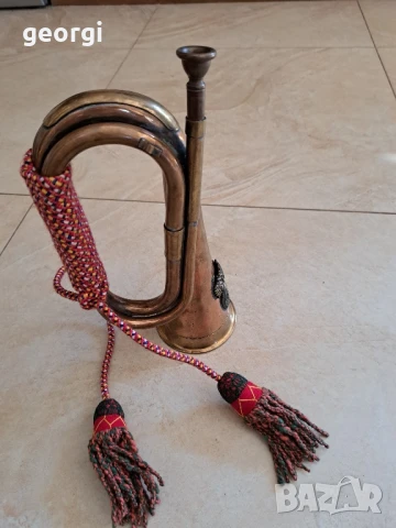 английска военна медна тръба, снимка 2 - Антикварни и старинни предмети - 51088679