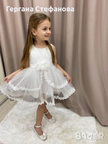 Нежност в бяло🥰 Размер-6м.12м.18м.24м.36м. Цена-38 лв, снимка 4 - Бебешки рокли - 44394359