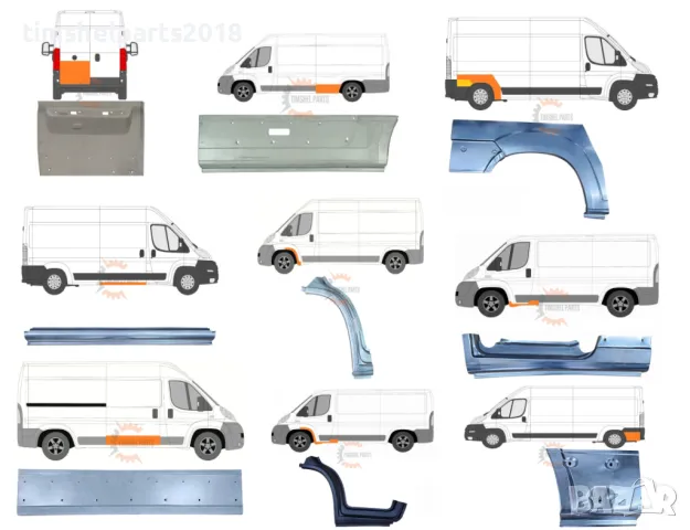Ремонтни Панели / Ламарини / Вежди / Прагове за JUMPER / BOXER / DUCATO след 2006 год.