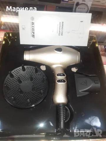 Чисто Нов Професионален сешоар Kiepe 8301G Hair Dryer Gold в луксозна опаковка, снимка 2 - Сешоари - 48994618