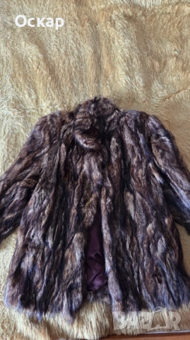 Дамско кожено палто от естествена кожа с косъм от вълк, снимка 2 - Палта, манта - 54168357