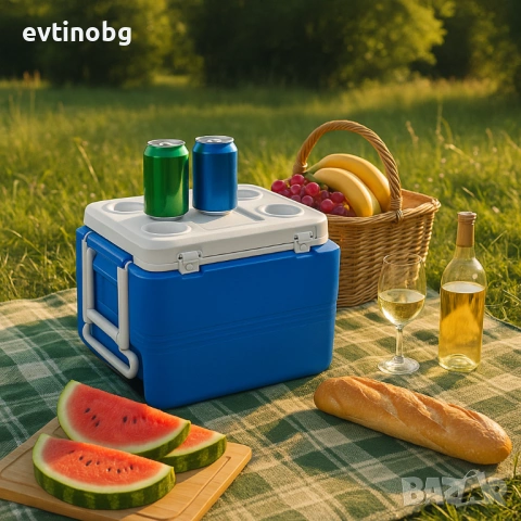 Хладилна кутия Atlantic 45L, пасивна, с табла/с колела, снимка 4 - Хладилни чанти - 53926964