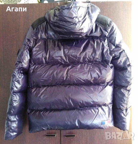 Мъжко зимно яке с качулка, чисто ново. Размер S/M, цвят тъмно лилаво, снимка 2 - Якета - 44571236