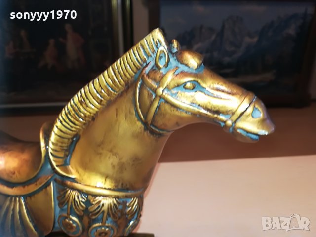 кон-златен кон-внос швеицария 27х24х11см, снимка 10 - Колекции - 29581131