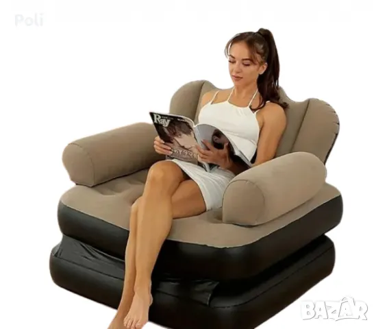 Надуваем фотьойл 5 в 1 SuperSofa - пет вида комфорт в едно удобно решение, снимка 1