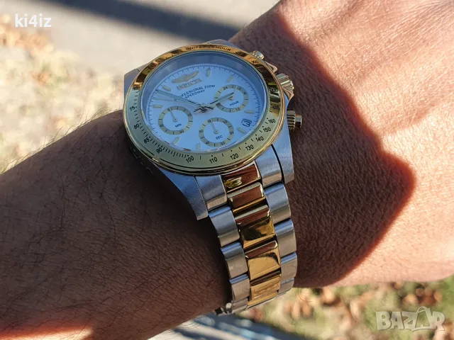БАРТЕР! Invicta Speedway (Daytona) Gold i Silver, снимка 5 - Мъжки - 56329461