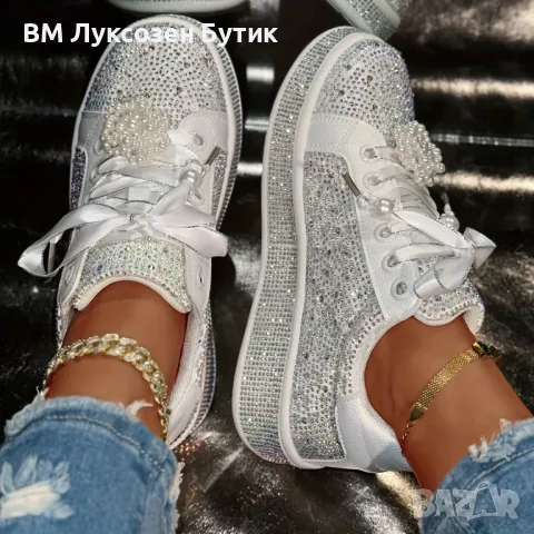 ✨ Луксозни дамски кецове с блестящи камъчета – Стил и комфорт в едно! ✨