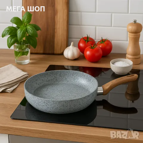 Тиган Voltz Siena, Дълбок, Мраморно каменно керамично покритие, снимка 2 - Съдове за готвене - 50191905