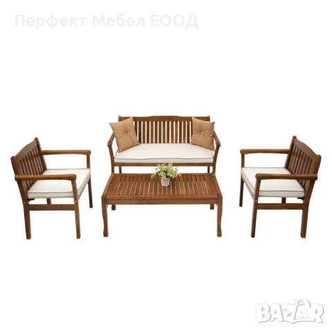 Луксозни комплекти от изкуствен ратан и масив бук за градина, снимка 2 - Дивани и мека мебел - 38232666