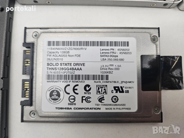 Lenovo (Toshiba) THNS128GG4BAAA SSD 128GB 1.8"