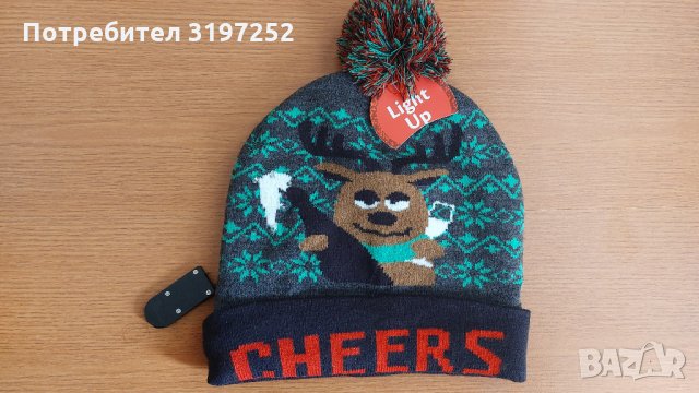 Коледна шапка със светлини, снимка 2 - Други - 35044624