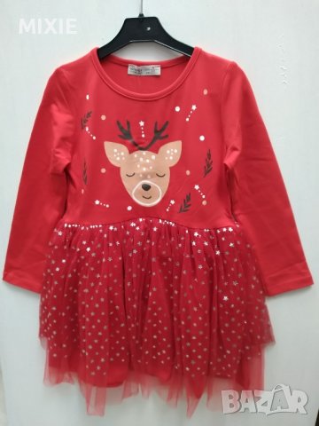 Намалена! Нова детска Коледна рокля Елен, снимка 1 - Детски рокли и поли - 42825066