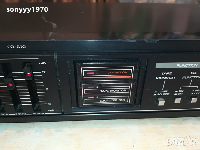 FISHER EQ-870 MADE IN JAPAN-ВНОС SWISS 1404221652, снимка 5 - Ресийвъри, усилватели, смесителни пултове - 36458300