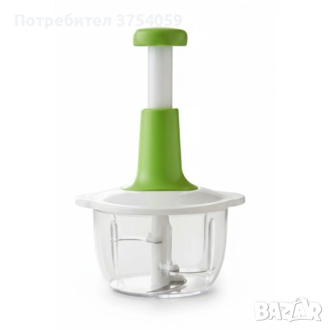 Ръчен кухненски чопър 900 мл с 3 остриета от неръждаема стомана Cheffinger, снимка 6 - Аксесоари за кухня - 53124084