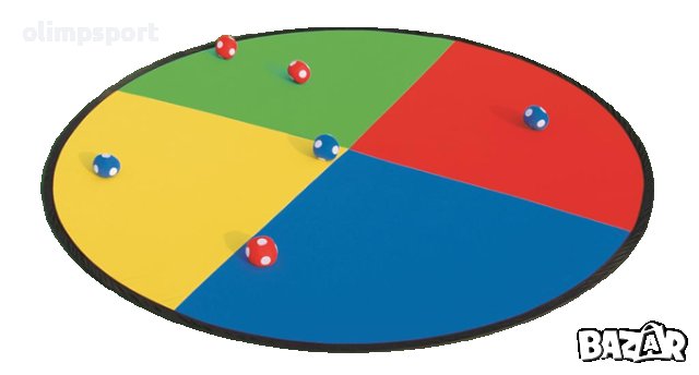 Игра за точност - Сгъваема цветна мишена с 6 топки в чанта , снимка 2 - Играчки за стая - 42309511