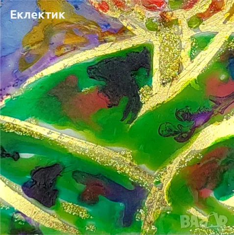 Ябълкови дървета. Акрил върху стъкло, снимка 16 - Декорация за дома - 48258947