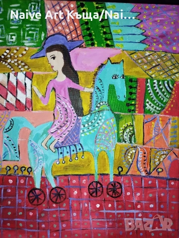 Картина платно маслени бои акрилни бои размер ш. 42 /в. 52