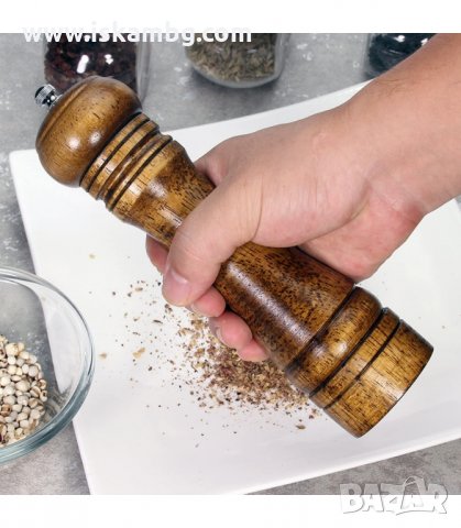 КЛАСИЧЕСКА ДЪРВЕНА МЕЛНИЧКА ЗА ЧЕРЕН ПИПЕР - код 2845, снимка 6 - Аксесоари за кухня - 33914884