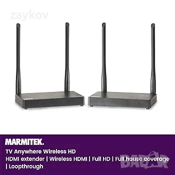 Безжичен HDMI предавател Marmitek - TV Anywhere Wireless HD - 1080p Full HD, снимка 2 - Приемници и антени - 51759721