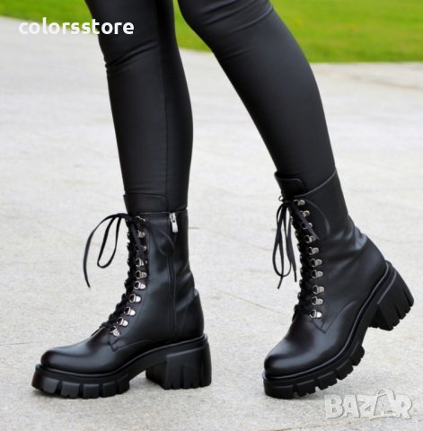 Равни боти - черна кожа - TR40, снимка 3 - Дамски боти - 31747546