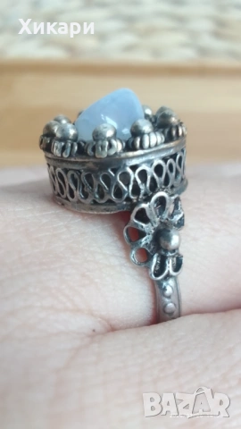 Сребърна брошка филигран/Сребърни пръстени, снимка 17 - Пръстени - 52042098