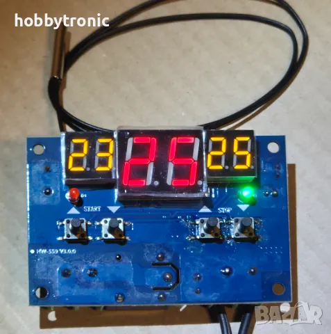 Цифров терморегулатор 12V W1401 -9⁰..+99⁰, снимка 2 - Друга електроника - 49964292